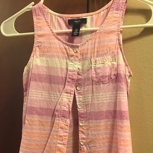 EUC Girls Gap button down tank size 8/9